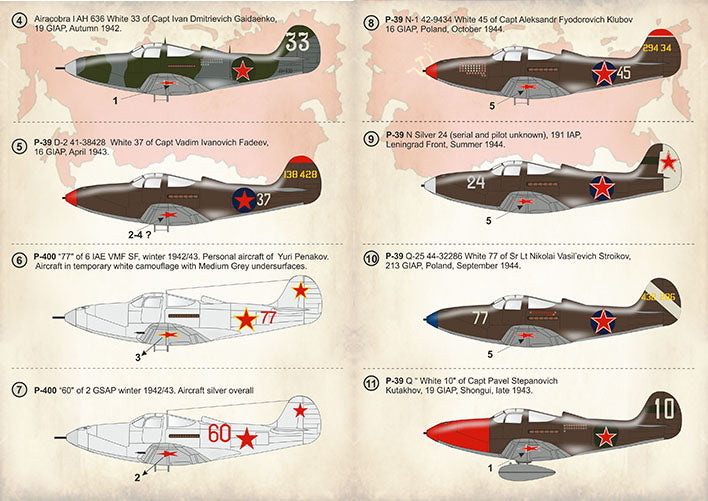 Print Scale PSL72333 1:72 Bell P-39 Aircobra Aces of the World War II 1