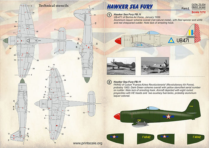 Print Scale PSL72334 1:72 Hawker Sea Fury Part 2 1
