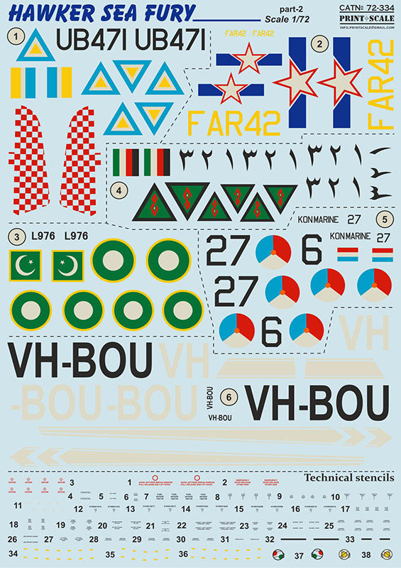 Print Scale PSL72334 1:72 Hawker Sea Fury Part 2 1