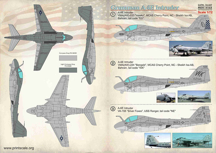 Print Scale PSL72337 1:72 Grumman A-6 Intruder