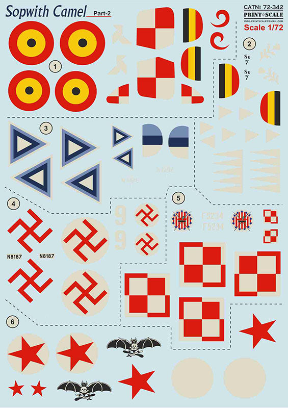Print Scale PSL72342 1:72 Sopwith Camel Part-2 1