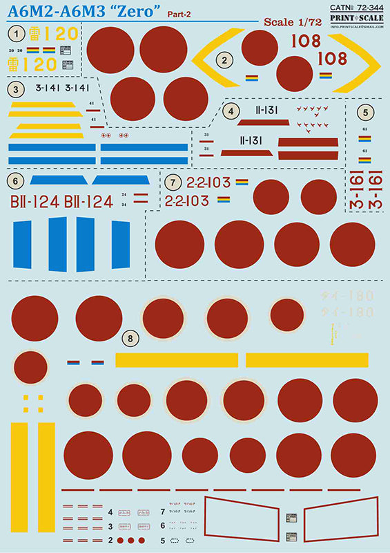 Print Scale PSL72344 1:72 Mitsubishi A6M2-A6M3 "Zero" Part-2 1