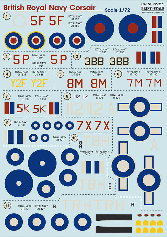 Print Scale PSL72359 1:72 British Royal Navy Corsair 1