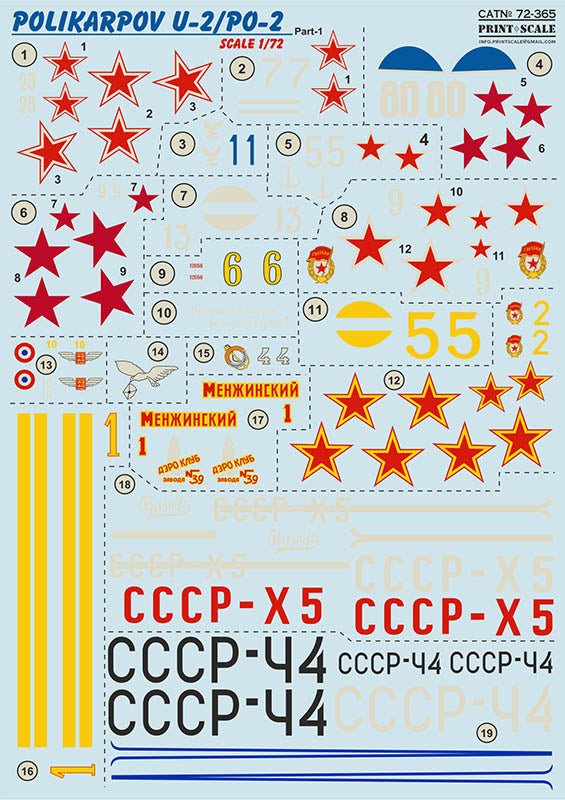 Print Scale PSL72365 1:72 Polikarpov U-2/Po-2 Part 1 1