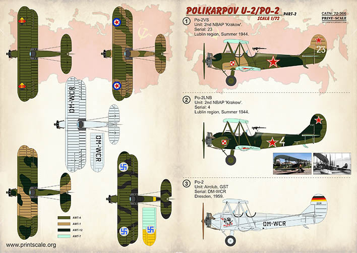 Print Scale PSL72366 1:72 Polikarpov U-2/Po-2 Part 2 1