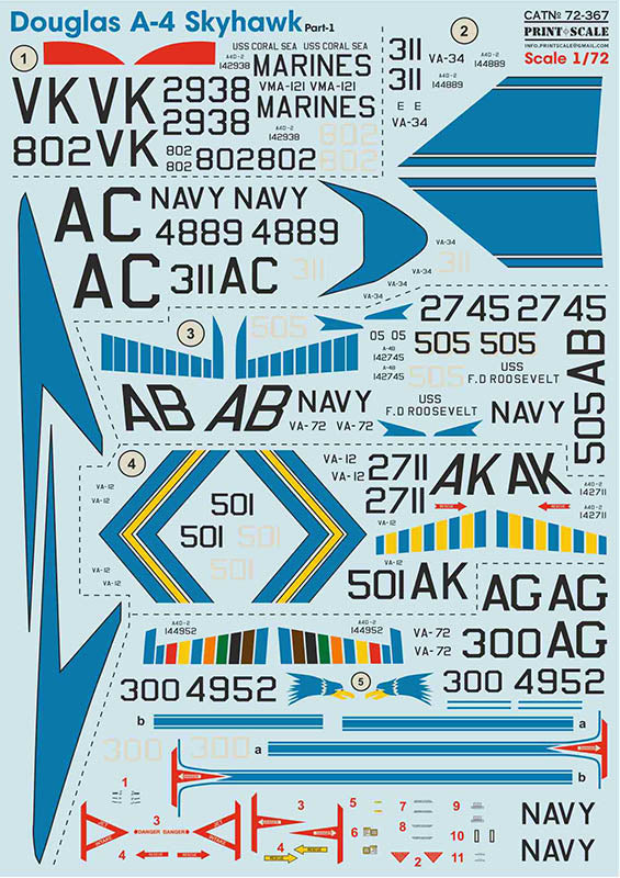 Print Scale PSL72367 1:72 Douglas A-4 Skyhawk