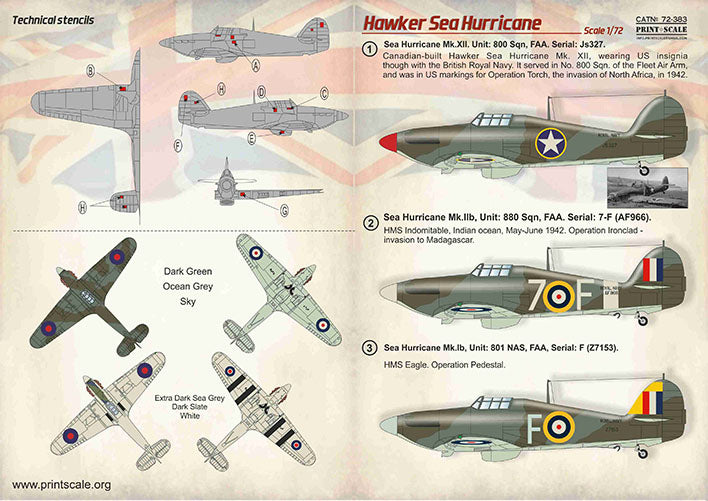 Print Scale PSL72383 1:72 Hawker Sea Hurricane 1