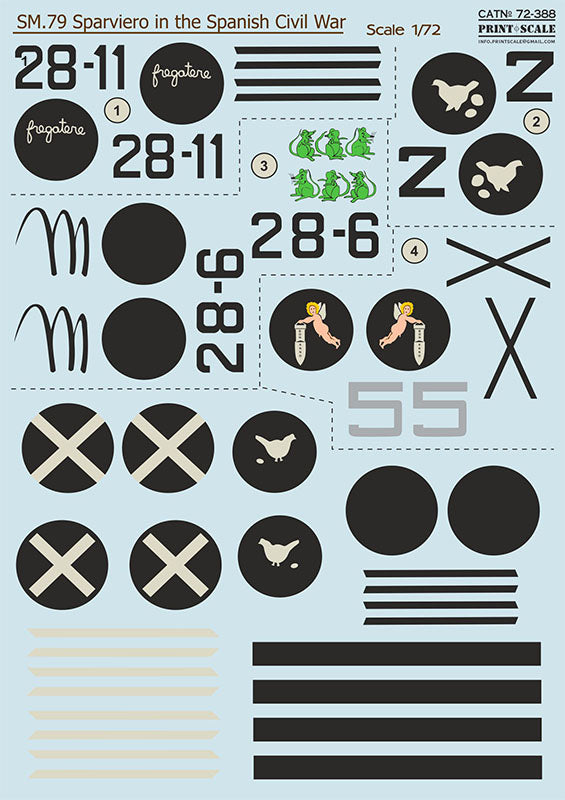 Print Scale PSL72388 1:72 Savoia-Marchetti SM-79 in the Spanish Civil War 1