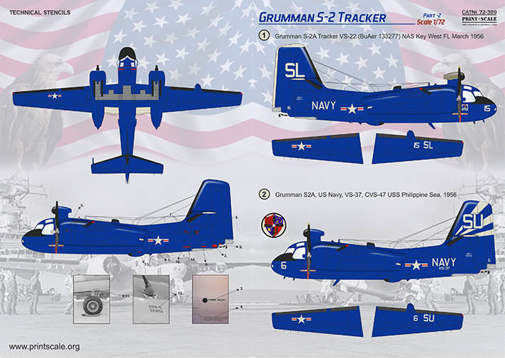 Print Scale PSL72389 1:72 Grumman S-2 Tracker Part 2 1