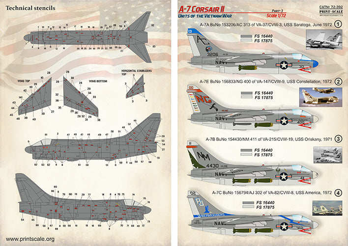 Print Scale PSL72392 1:72 LTV A-7 Corsair II
