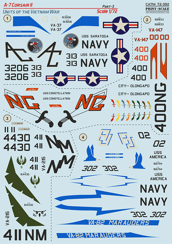 Print Scale PSL72392 1:72 LTV A-7 Corsair II