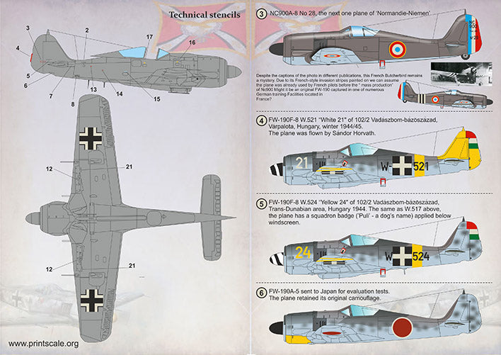 Print Scale PSL72393 1:72 Focke-Wulf Fw-190 in Foreign Service 1