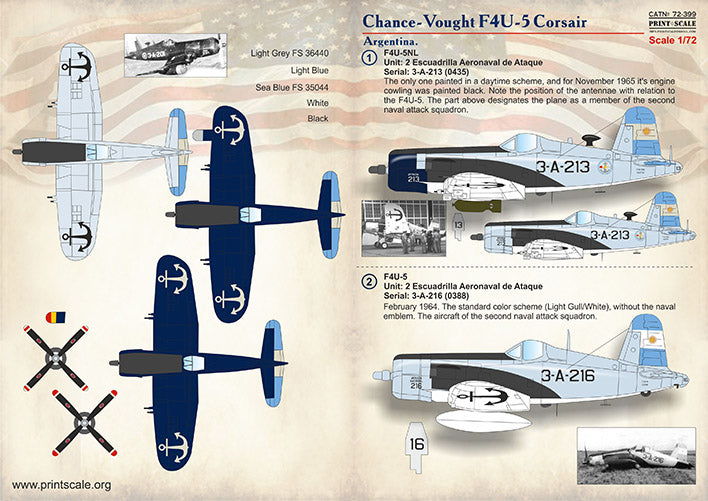 Print Scale PSL72399 1:72 Vought F4U Corsair