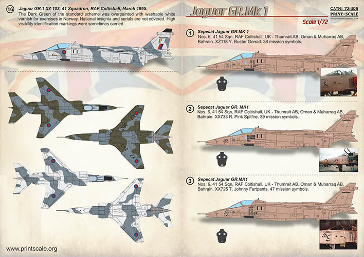 Print Scale PSL72405 1:72 Sepecat Jaguar GR.1 1