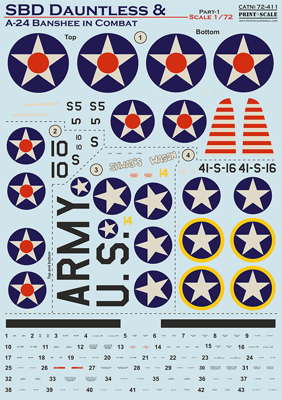 Print Scale PSL72411 1:72 Douglas SBD Dauntless & A-24 Banshee in combat Part 1