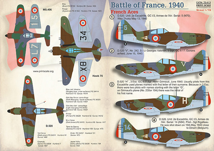 Print Scale PSL72413 1:72 Battle of France