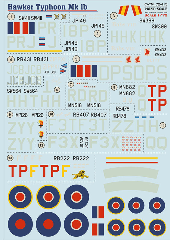 Print Scale PSL72415 1:72 Hawker Tyhoon Mk.Ib 1