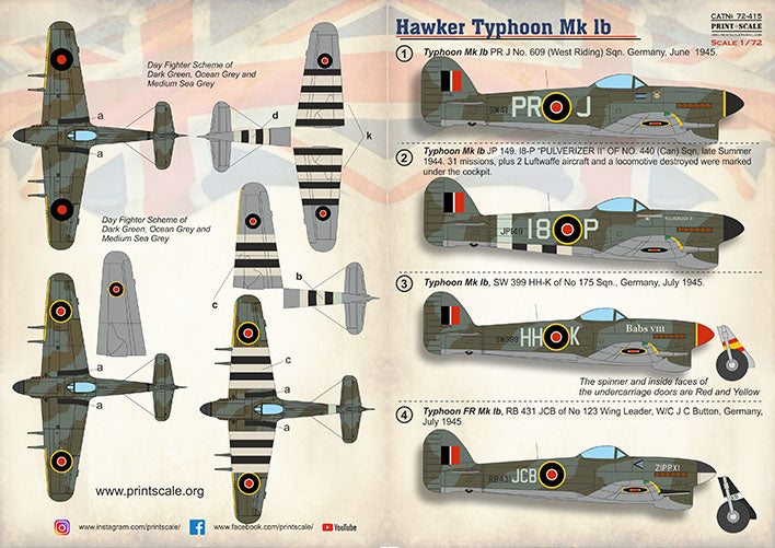 Print Scale PSL72415 1:72 Hawker Tyhoon Mk.Ib 1
