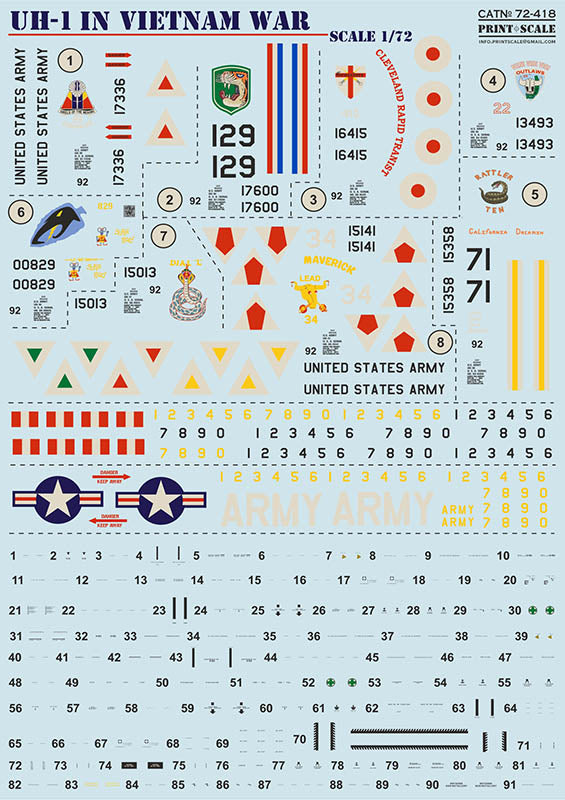 Print Scale PSL72418 1:72 Bell UH-1 in Vietnam War 1