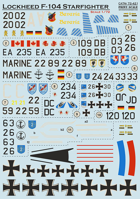 Print Scale PSL72421 1:72 Lockheed F-104 Starfighter 1