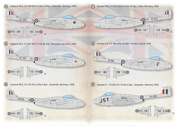 Print Scale PSL72422 1:72 de Havilland FB Vampire 1