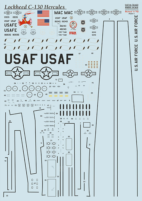 Print Scale PSL72423 1:72 Lockheed C-130 Hercules