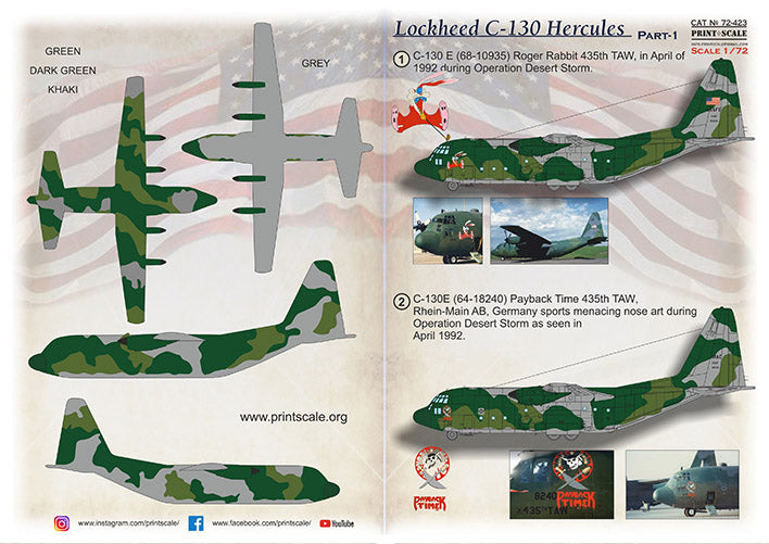 Print Scale PSL72423 1:72 Lockheed C-130 Hercules