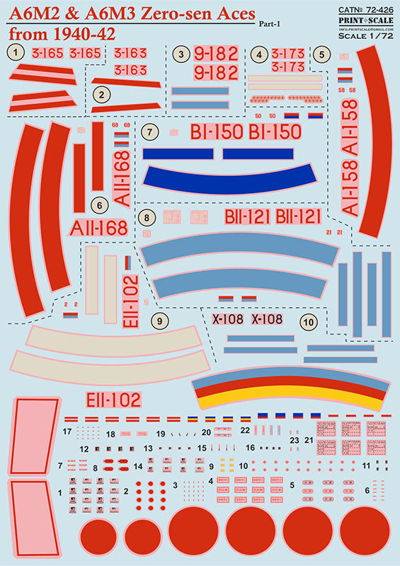 Print Scale PSL72426 1:72 Mitsubishi A6M2 Zero-Sen Aces Part 1 1