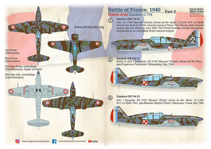 Print Scale PSL72431 1:72 Battle of France