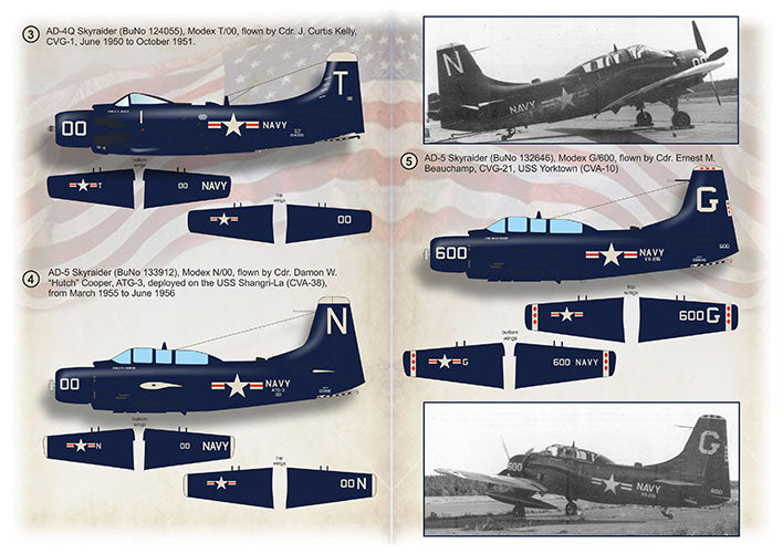 Print Scale PSL72432 1:72 Douglas Skyraiders Blue CAG SPADS