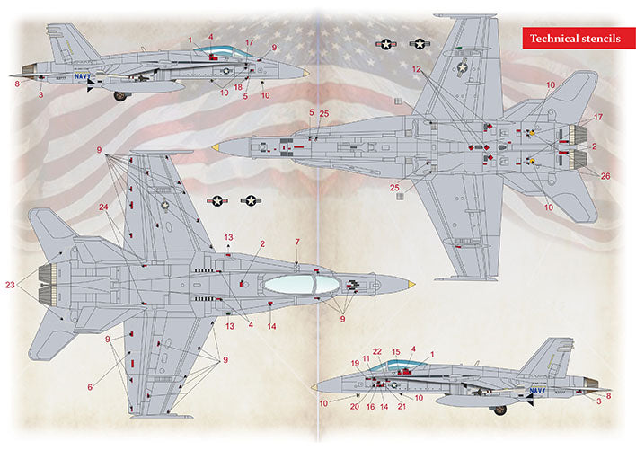 Print Scale PSL72434 1:72 McDonnell-Douglas F/A-18 Hornet 1