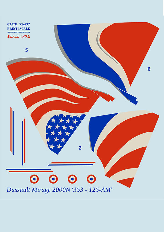 Print Scale PSL72437 1:72 Dassault_Mirage 2000N 353