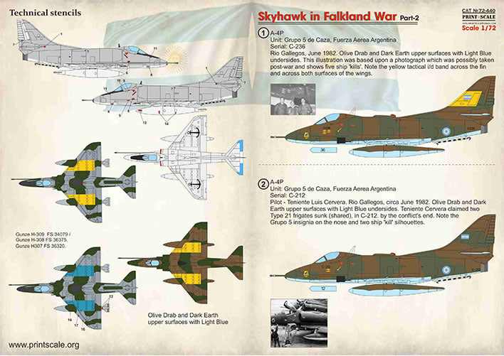 Print Scale PSL72440 1:72 Douglas Skyhawk in Falkland War Part 2 1 A-4P