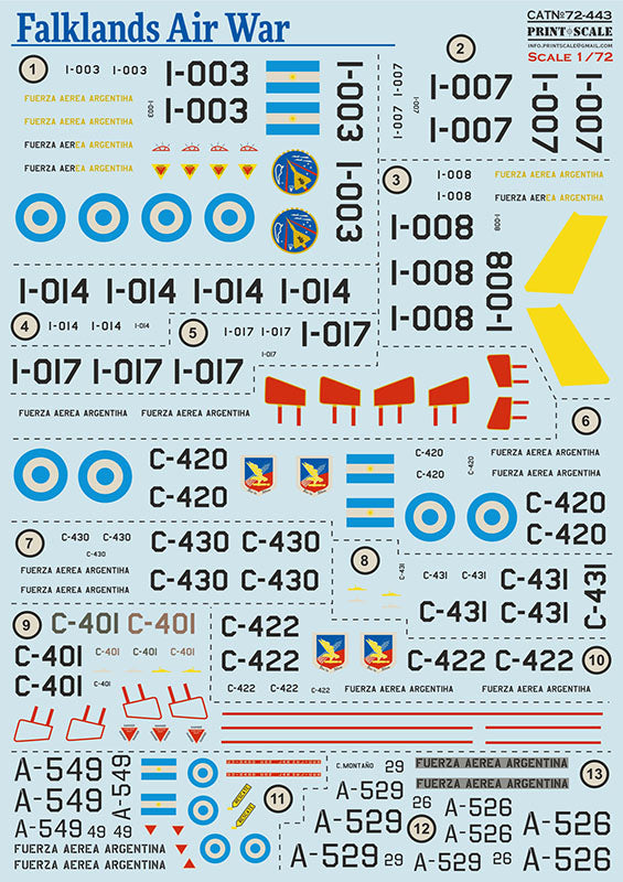 Print Scale PSL72443 1:72 Falklands Air War 1