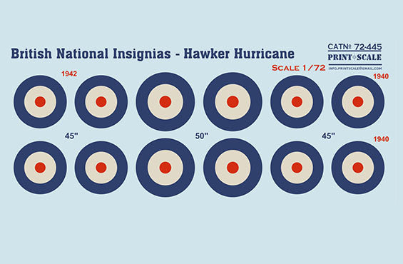 Print Scale PSL72445 1:72 RAF National Insignia