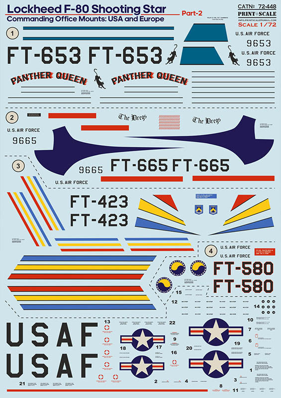 Print Scale PSL72448 1:72 Lockheed F-80