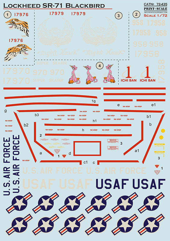 Print Scale PSL72435 1:72 Lockheed SR-71 Part-1 1