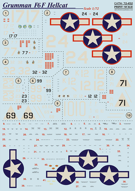 Print Scale PSL72452 1:72 Grumman F6F Hellcat 1