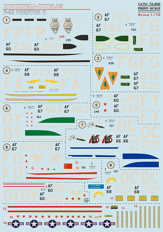 Print Scale PSL72456 1:72 McDonnell F-4D Phantom II 1