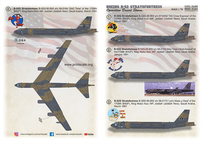 Print Scale PSL72459 1:72 Boeing B-52 Stratofortress