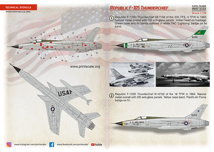 Print Scale PSL72462 1:72 Republic F-105 Thunderchief Part 3 1