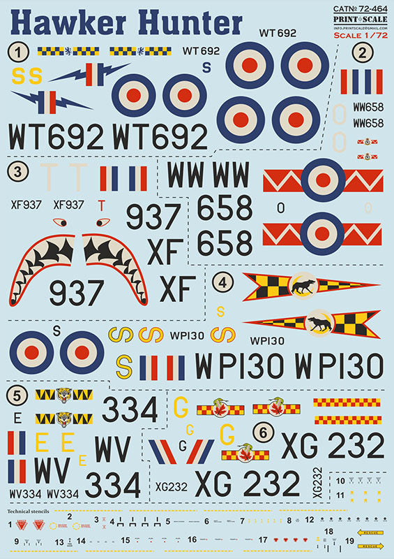 Print Scale PSL72464 1:72 Hawker Hunter 1