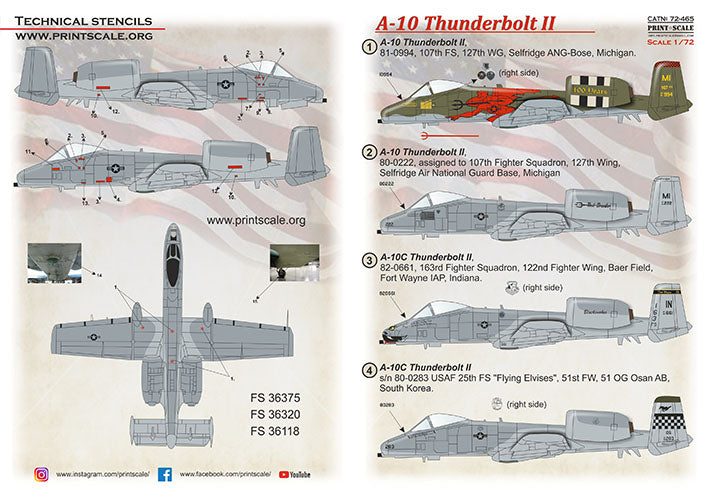 Print Scale PSL72465 1:72 Fairchild A-10C Thunderbolt II Part 3 1