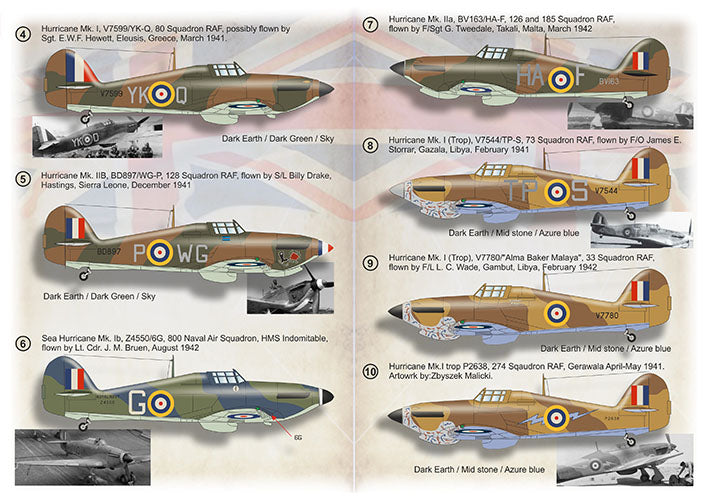 Print Scale PSL72472 1:72 Hawker Hurricane Aces in the Mediterranean & Africa