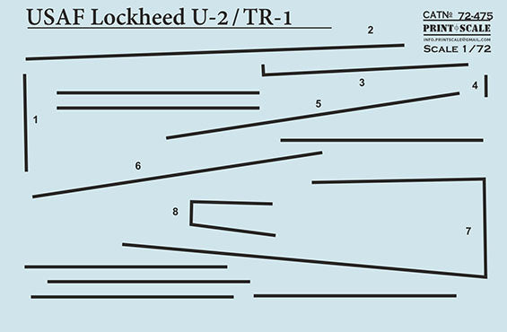 Print Scale PSL72475 1:72 Lockheed U-2/TR-1 1