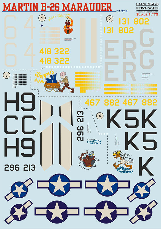 Print Scale PSL72476 1:72 Martin B-26 Marauder Part 2 1