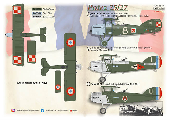 Print Scale PSL72479 1:72 Potez 25/27 1