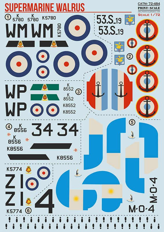 Print Scale PSL72484 1:72 Supermarine Walrus 1