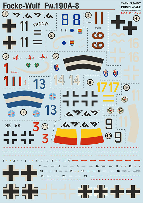 Print Scale PSL72487 1:72 Focke-Wulf Fw-190A-8 1