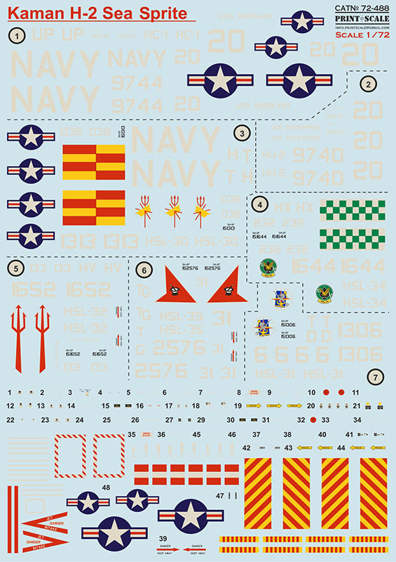 Print Scale PSL72488 1:72 Kaman Sea Sprite H-2 1